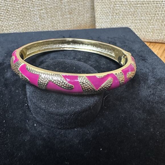 Sequin Nordstrom Multicolor Gold Tone Statement Enamel Bangle Bracelet # 171 - Picture 2 of 3
